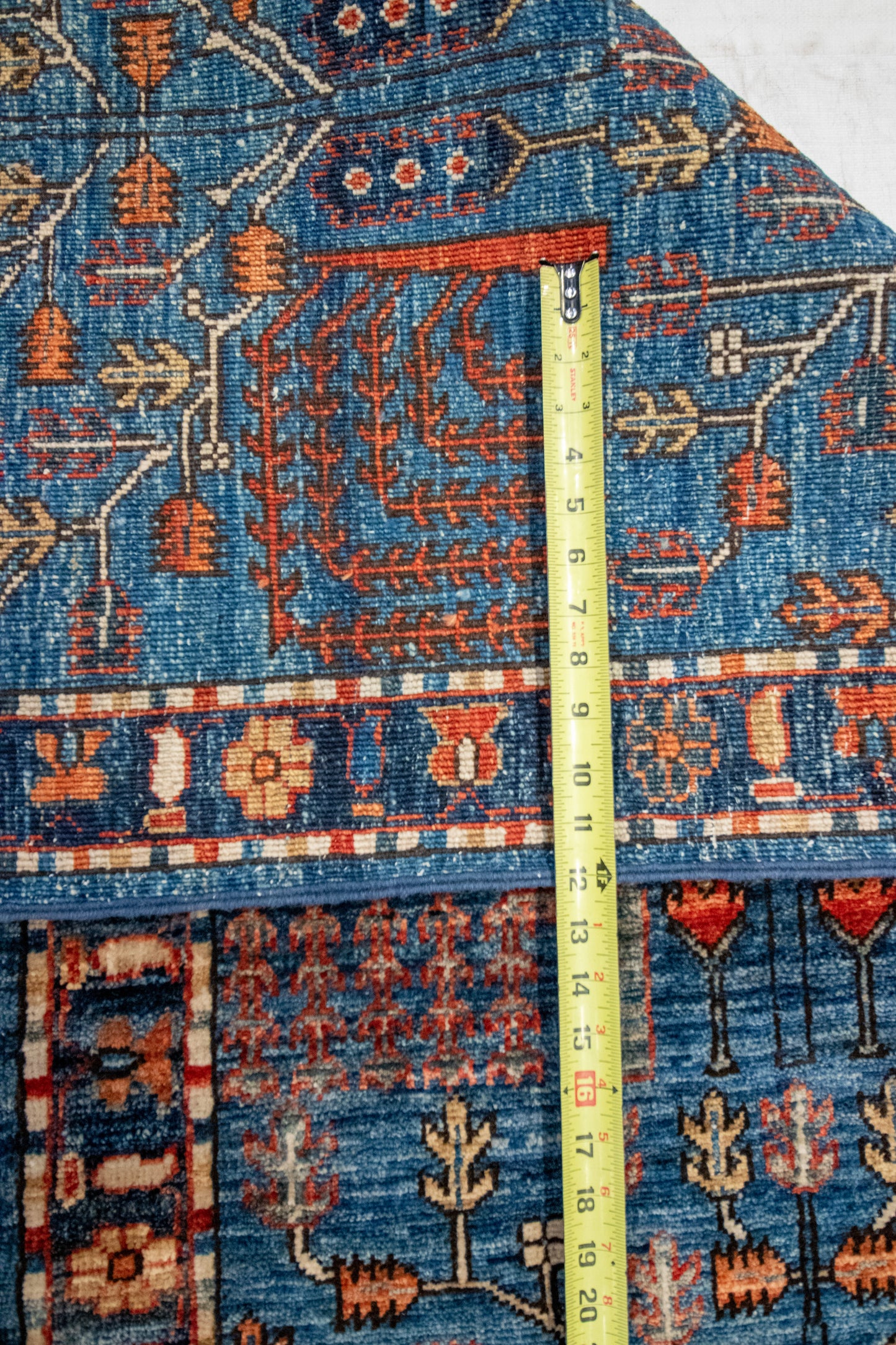 W 2.8 L 9.9 Tree of Life Runner 100% Wool Hand-Woven All-Over Design - 65620