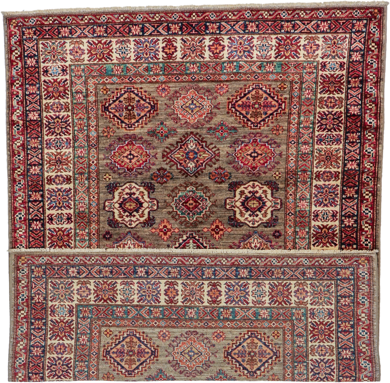 W 5 - L 6.9 - Shirvan Wool Traditional Rectangle - Finest Hand-Knotted Quality Wool - 65629