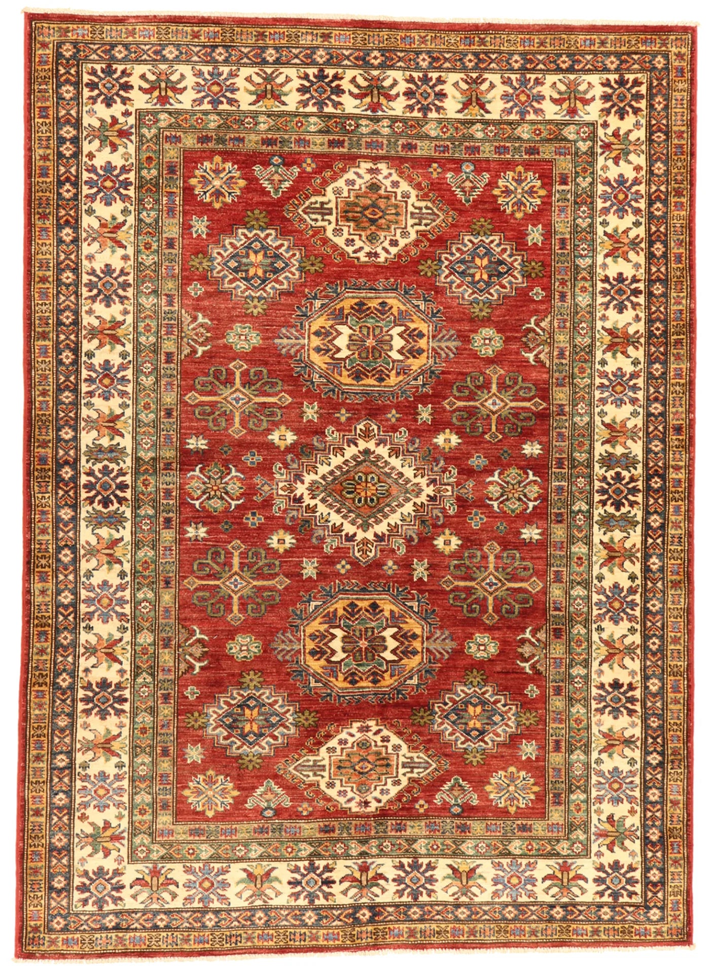 W 4.11 - L 6.10 - Shirvan Fine/Wool All Over Rectangle - Hand Woven Rug - 65631