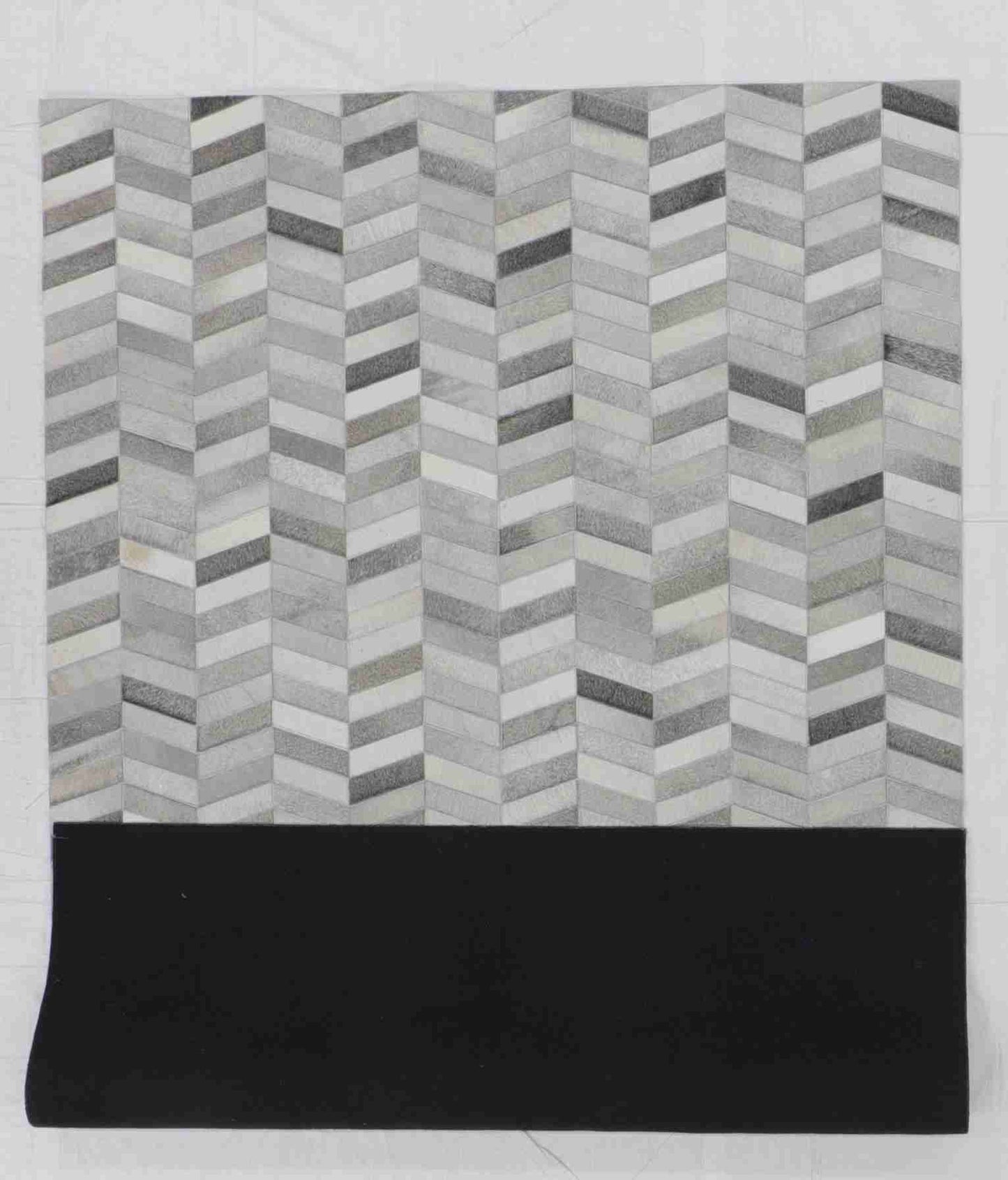 W 6 - L 9 - Cowhide Cowhide Contemporary Rectangle - Finest Hand-Knotted Quality Wool - 65659