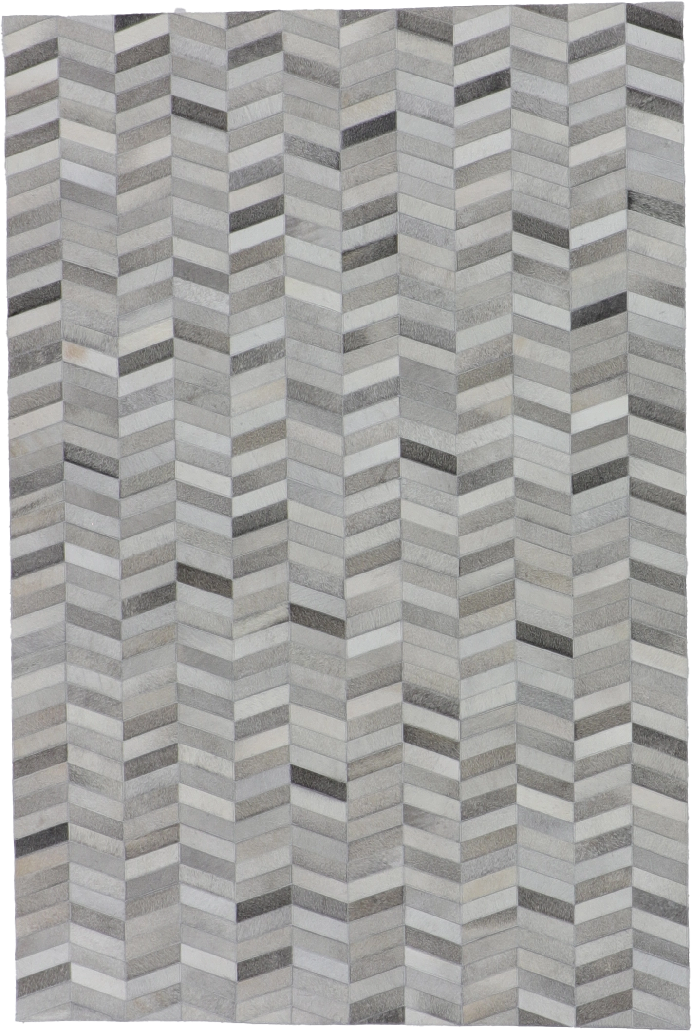 W 6 - L 9 - Cowhide Cowhide Contemporary Rectangle - Finest Hand-Knotted Quality Wool - 65659