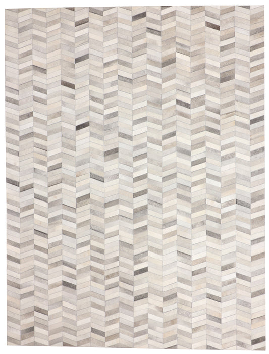 W 9 L 12 Cowhide Leather Handmade All-Over Geometric Design - 65663