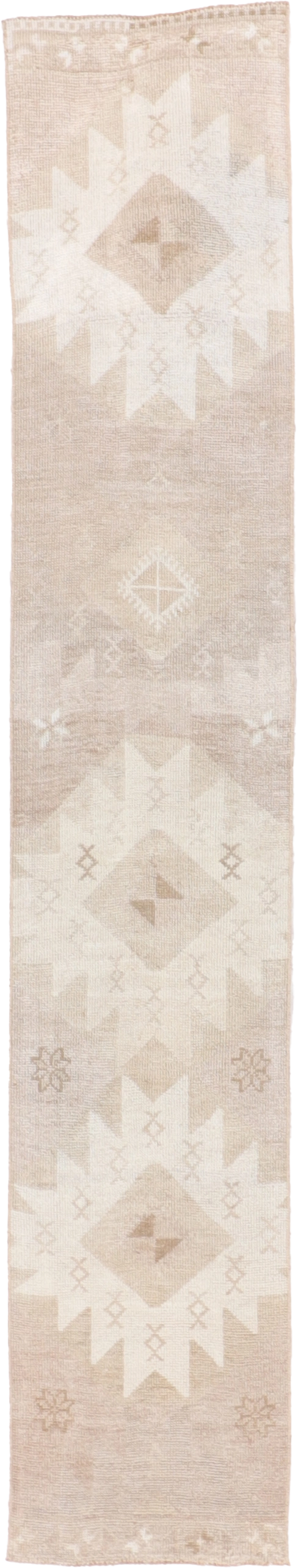 W 2 L 10.9 Oushak Runner 100% Wool Hand-Woven All-Over Design - 65672