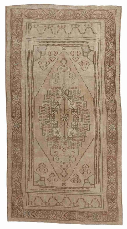 4.11 x 9.4 - Oushak Wool Transitional Rectangle - Finest Hand-Knotted Quality Wool — 65678