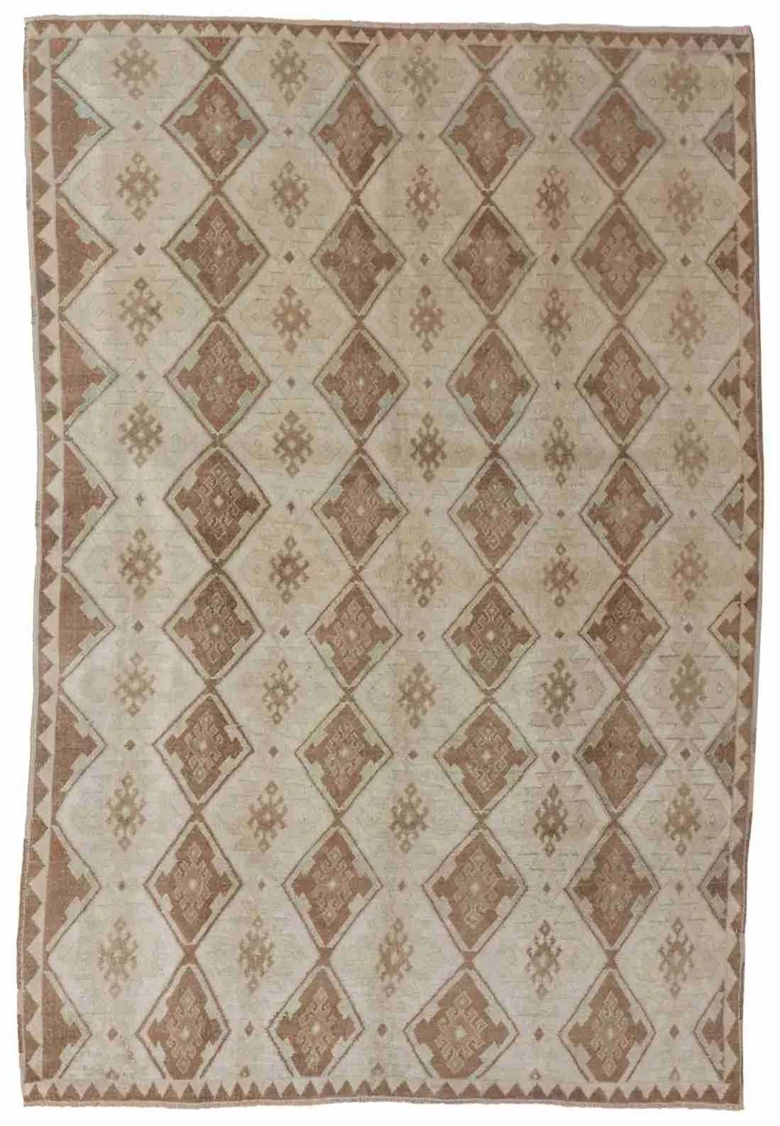 6.5 x 9.5 - Oushak Wool Transitional Rectangle - Finest Hand-Knotted Quality Wool — 65710