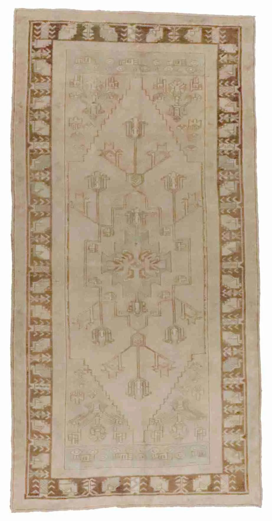 W 4.3 - L 8.5 - Oushak Wool Transitional Rectangle - Finest Hand-Knotted Quality Wool - 65712