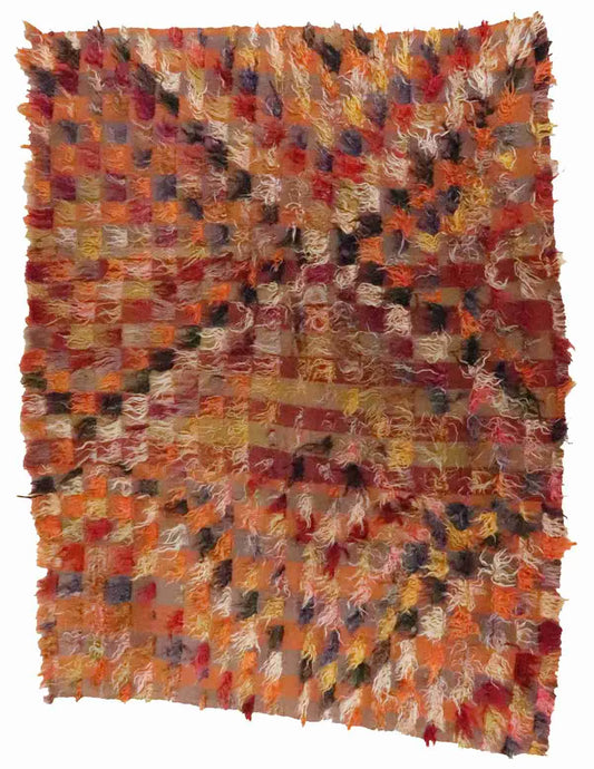 W 5.4 - L 7.5 - Tulu Wool Contemporary Rectangle - Finest Hand-Knotted Quality Wool - 65715