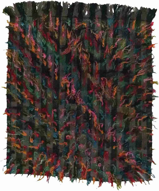 W 4.8 - L 5.1 - Tulu Wool Contemporary Rectangle - Finest Hand-Knotted Quality Wool - 65716