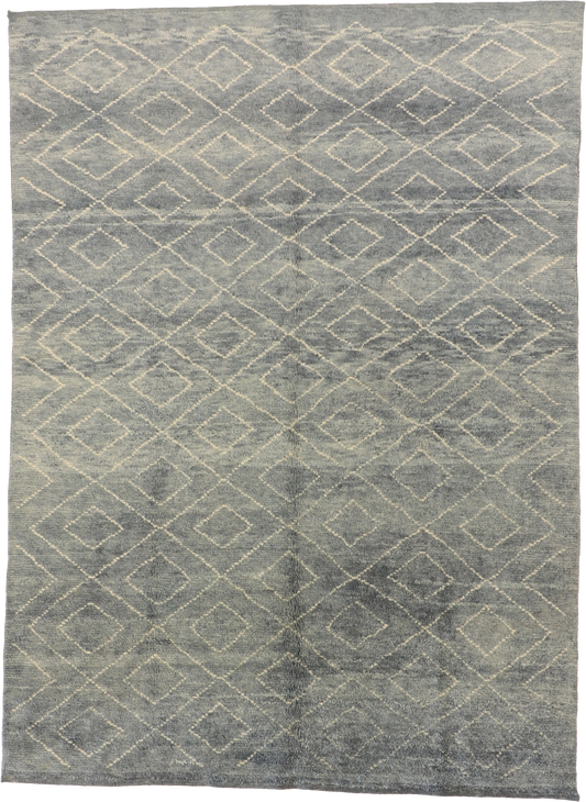 W 7.10 L 10.8 Tulu 100% Wool Hand-Woven All-Over Design - 65740