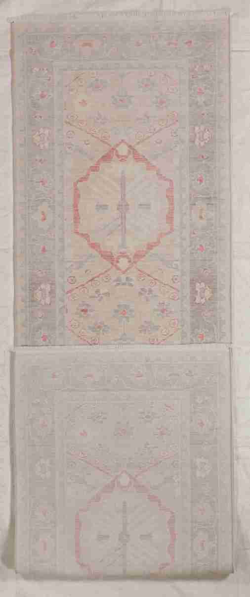 W 2.9 - L 10 - Oushak Fine/Wool All Over Rectangle - Finest Hand-Knotted Quality Wool - 65743