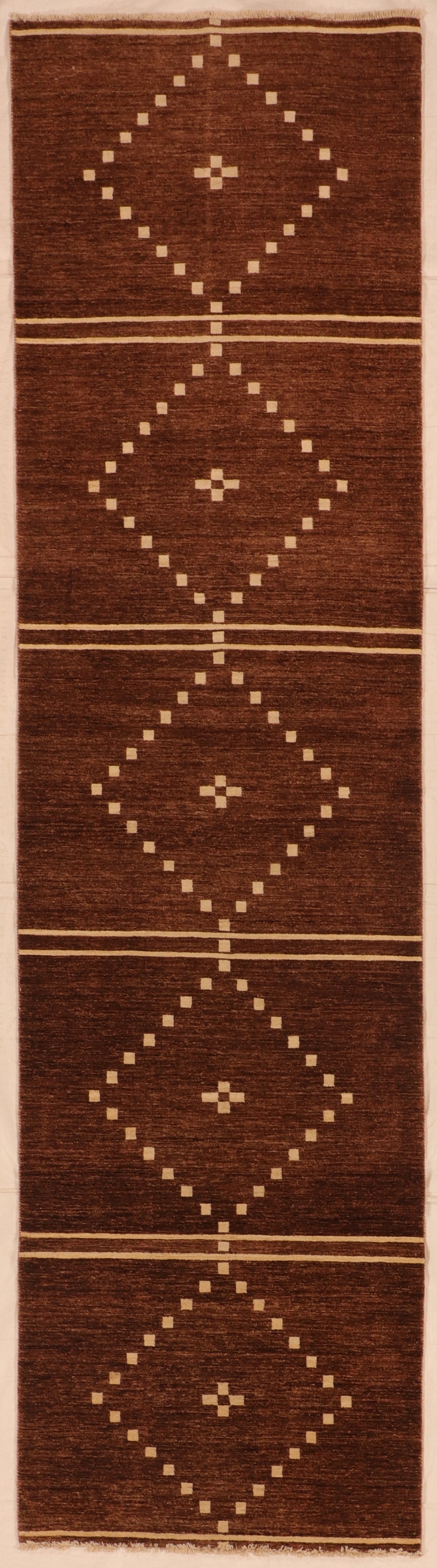 Wide Runner 3.3 x 12.3 - Mountain Modern Fine All Over Rectangle - Hand Knotted Rug — 65903