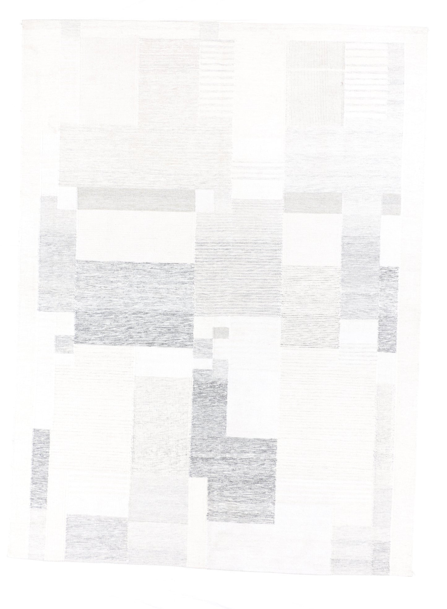 W 9 L 12 Modern 100% Wool Hand-Woven All-Over Design - 65914