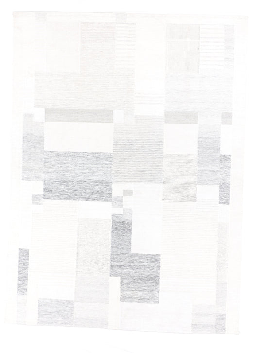 W 9 L 12 Modern 100% Wool Hand-Woven All-Over Design - 65914