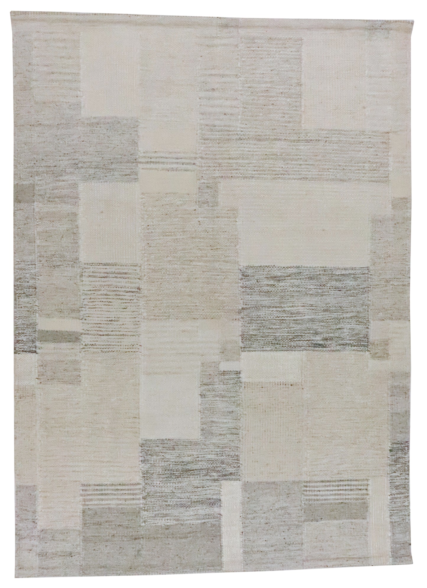 W 5 L 7 Kilim Wool And Silk Blend Hand-Woven All-Over Design - 65923