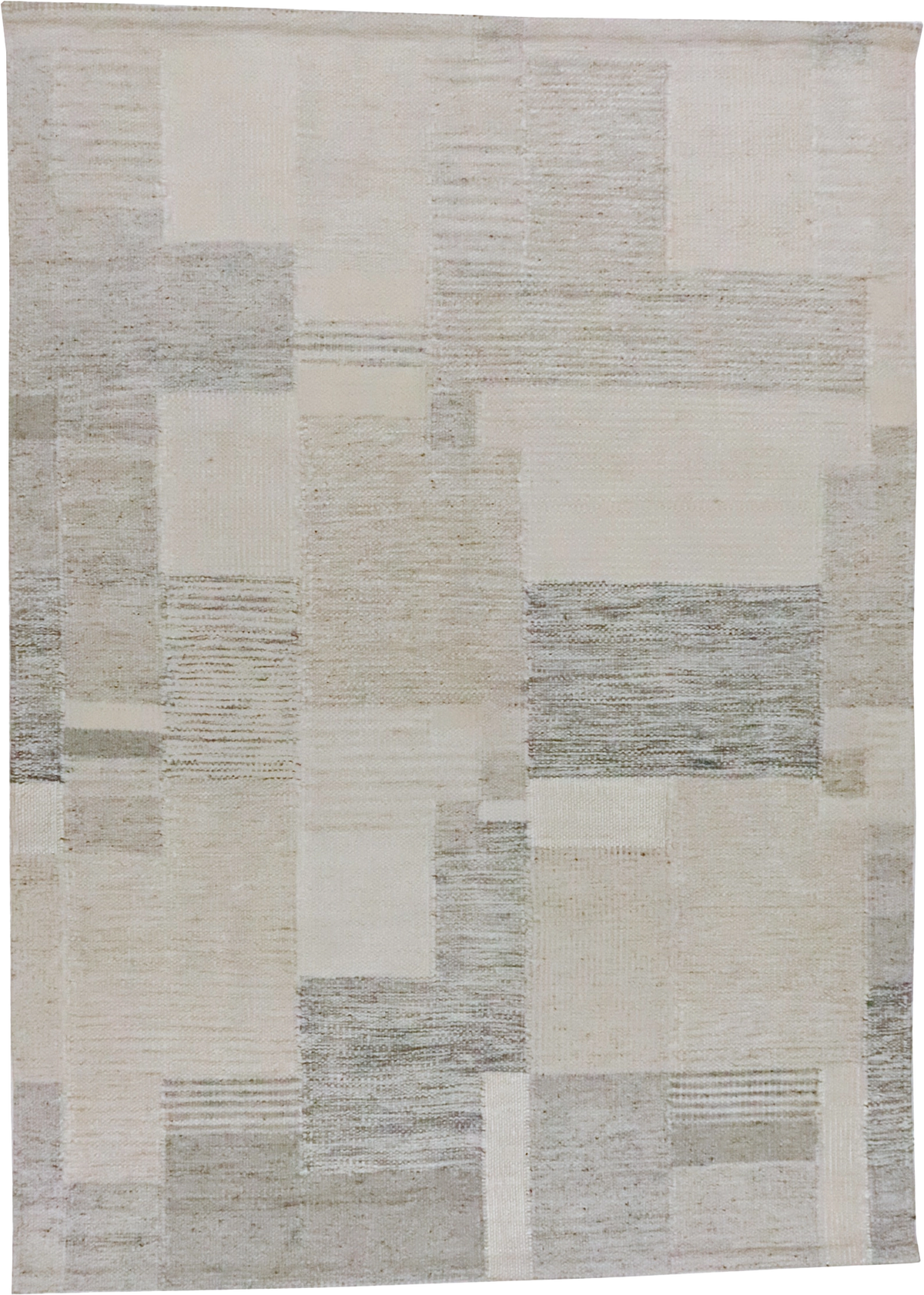 W 5 L 7 Kilim Wool And Silk Blend Hand-Woven All-Over Design - 65923