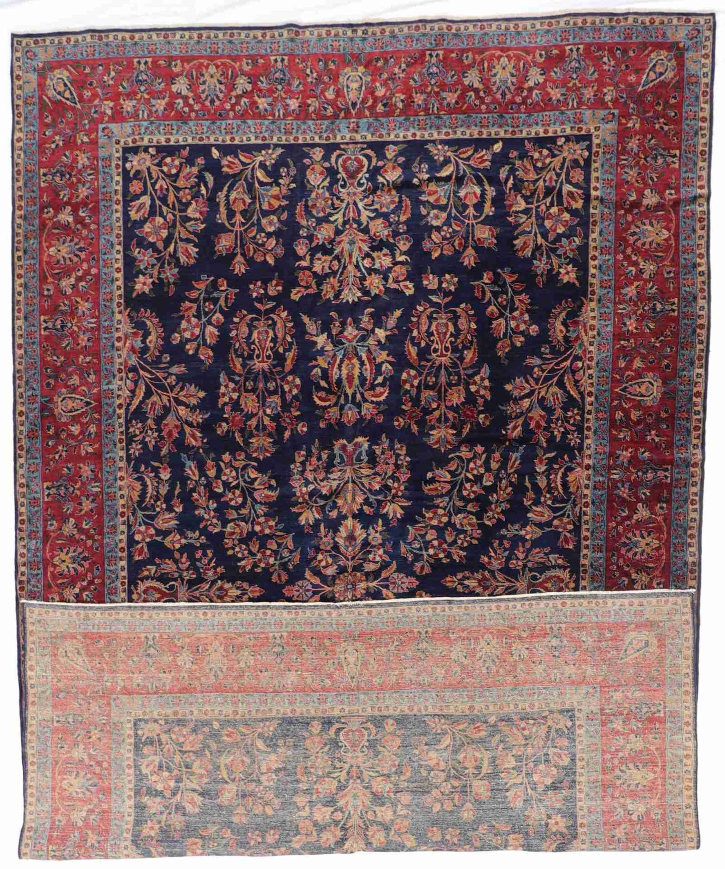W 10.8 - L 16.7 - Lillihan Fine All Over Rectangle - Finest Hand-Knotted Quality Wool - 65940