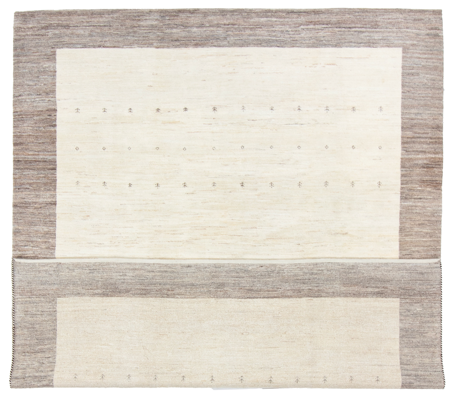 W 8.2 L 9.9 Gabbeh 100% Wool Hand-Woven Contemporary Design - 65960
