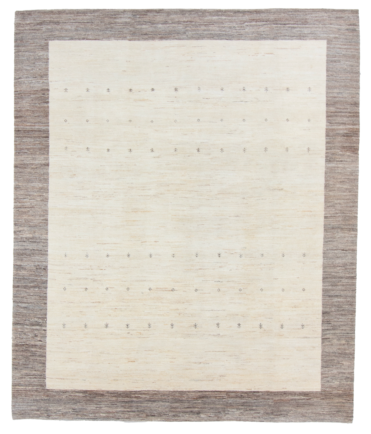 W 8.2 L 9.9 Gabbeh 100% Wool Hand-Woven Contemporary Design - 65960