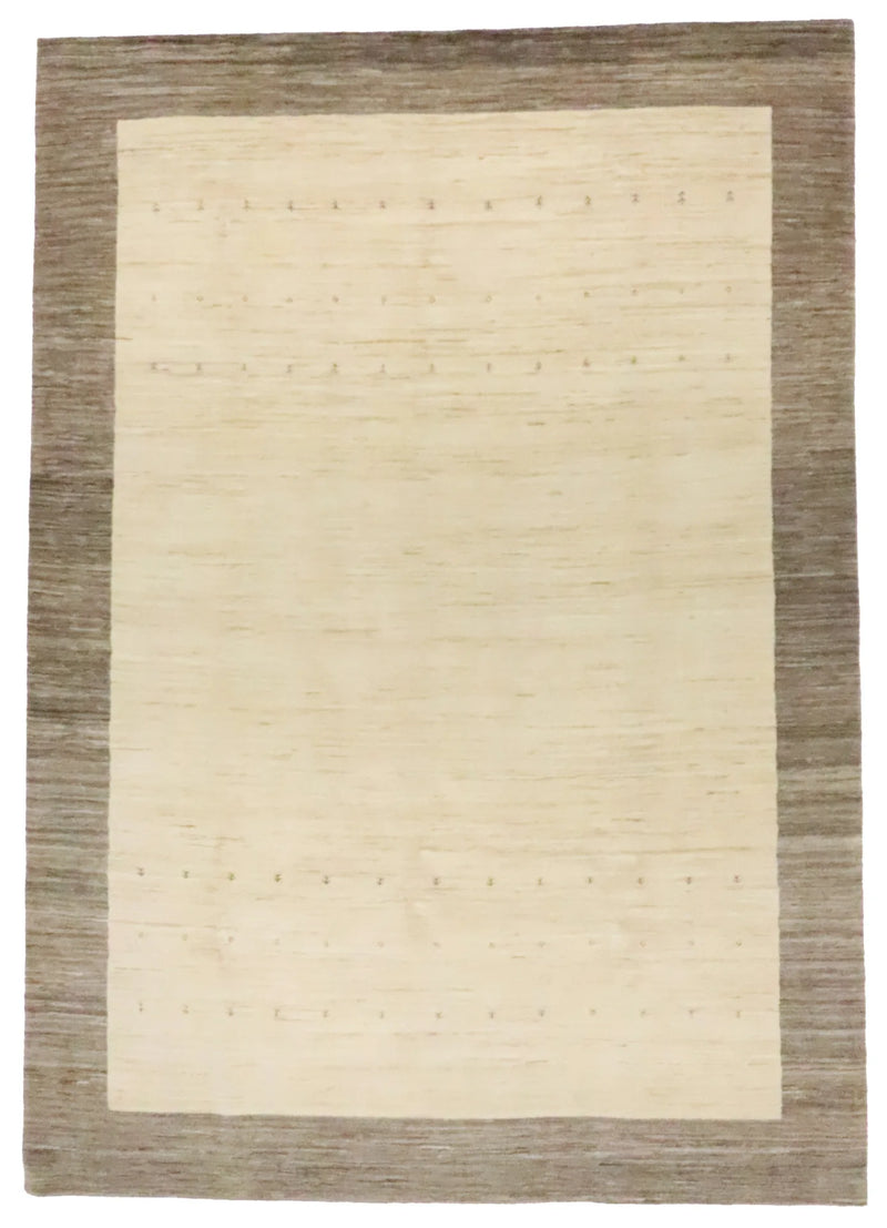 W 8.8 - L 12.2 - Contemporary Wool Gabbeh Rectangle - Hand Woven Rug - 65964