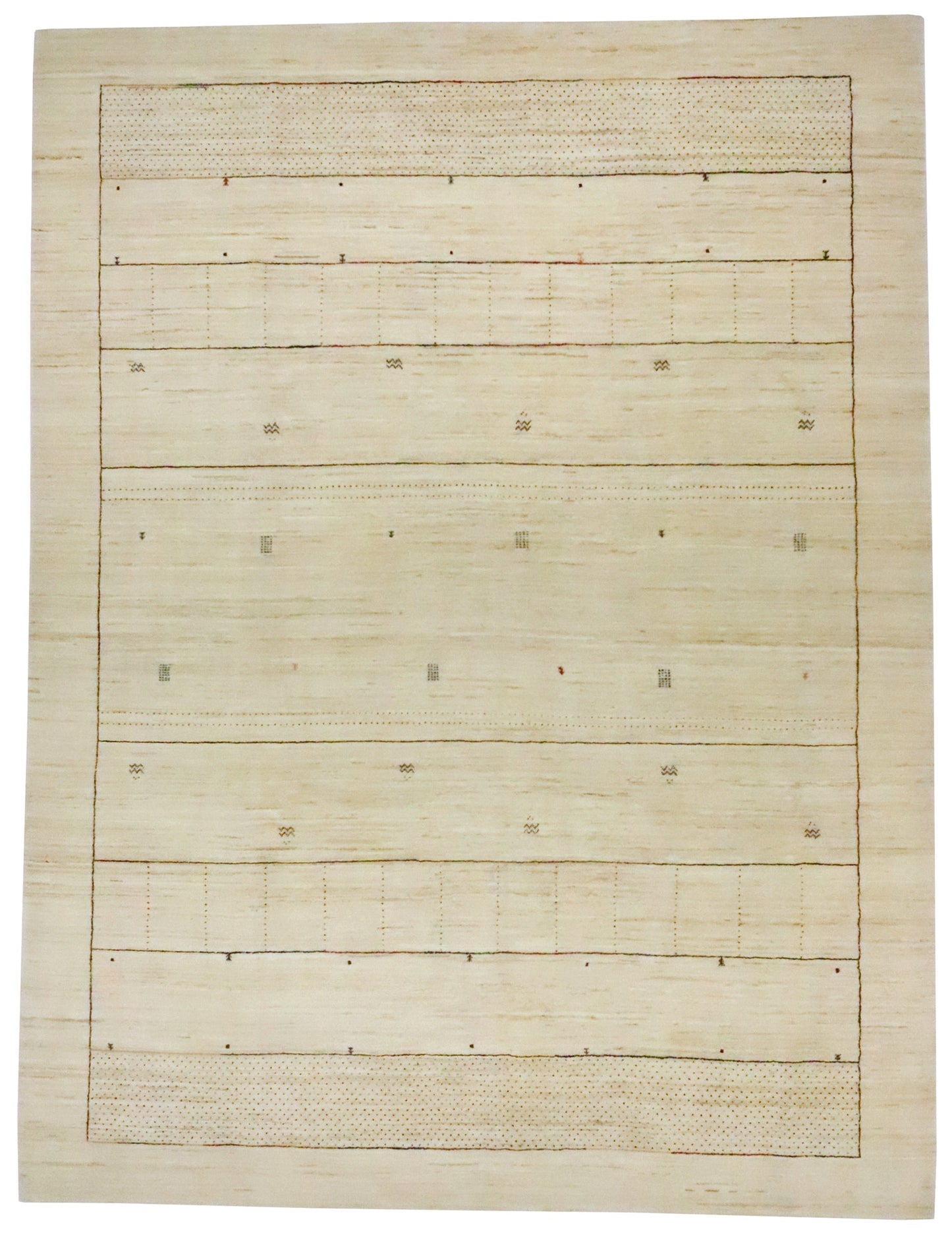 9 x 12 - Gabbeh Fine/Wool All Over Rectangle - Hand Knotted Rug — 65965