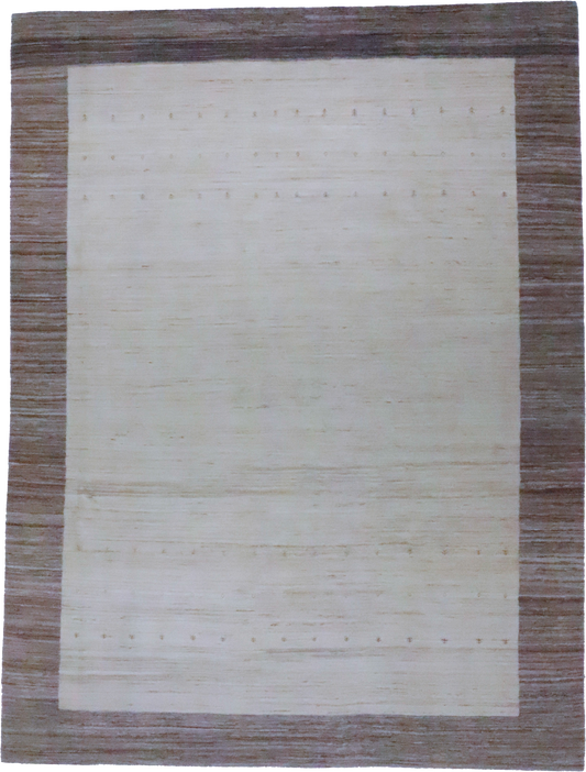 W 9.6 L 12.6 Gabbeh 100% Wool Hand-Woven All-Over Design - 65966