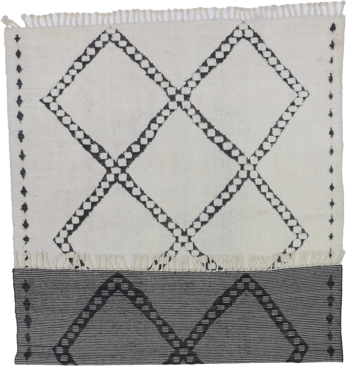W 8.10 L 11.7 Moroccan 100% Wool Hand-Woven All-Over Design - 65969