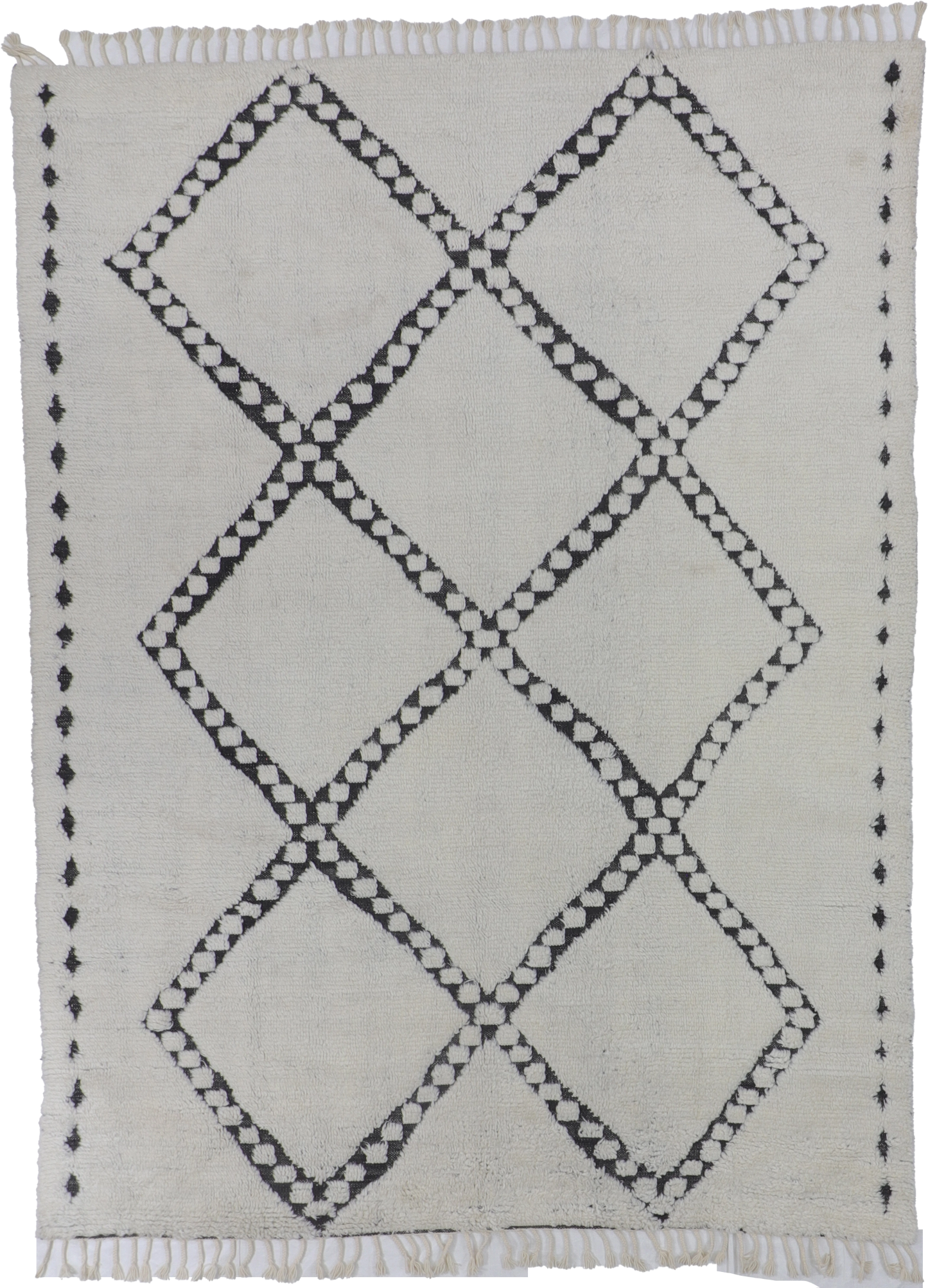 W 8.10 L 11.7 Moroccan 100% Wool Hand-Woven All-Over Design - 65969