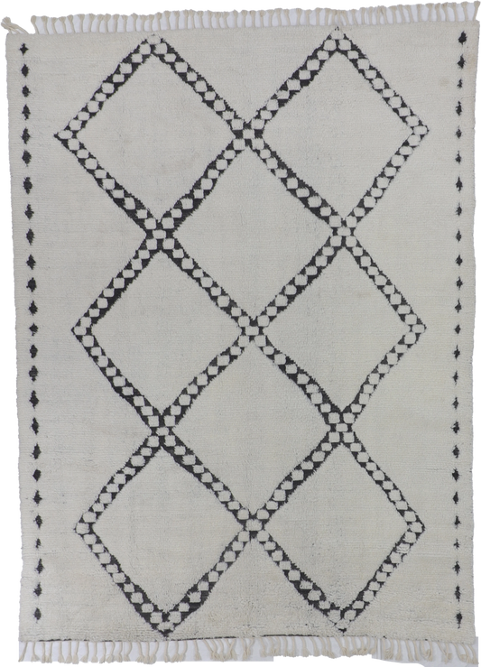 W 8.10 L 11.7 Moroccan 100% Wool Hand-Woven All-Over Design - 65969