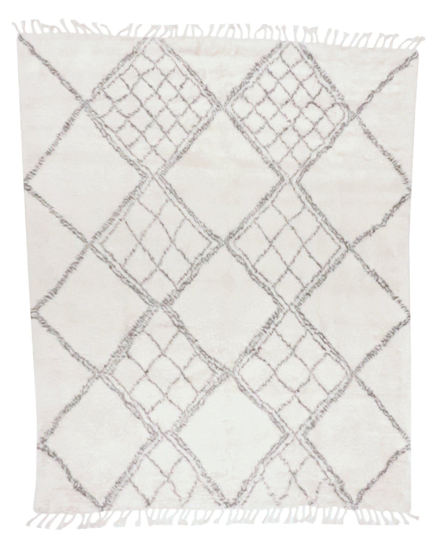 W 8 L 9.11 Moroccan 100% Wool Hand-Knotted Rug - 65970