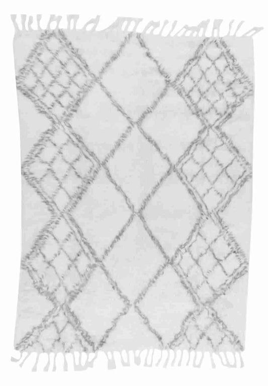 5 x 7 - Moroccan Wool Traditional Rectangle - Finest Hand-Knotted Quality Wool — 65978