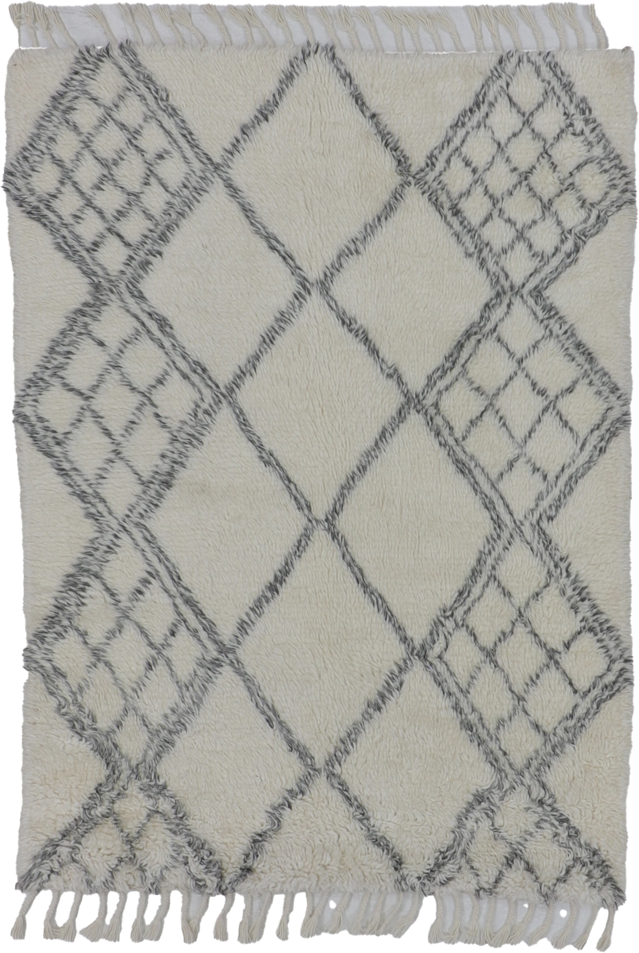W 5 L 7 Moroccan 100% Wool Hand-Woven All-Over Design - 65978
