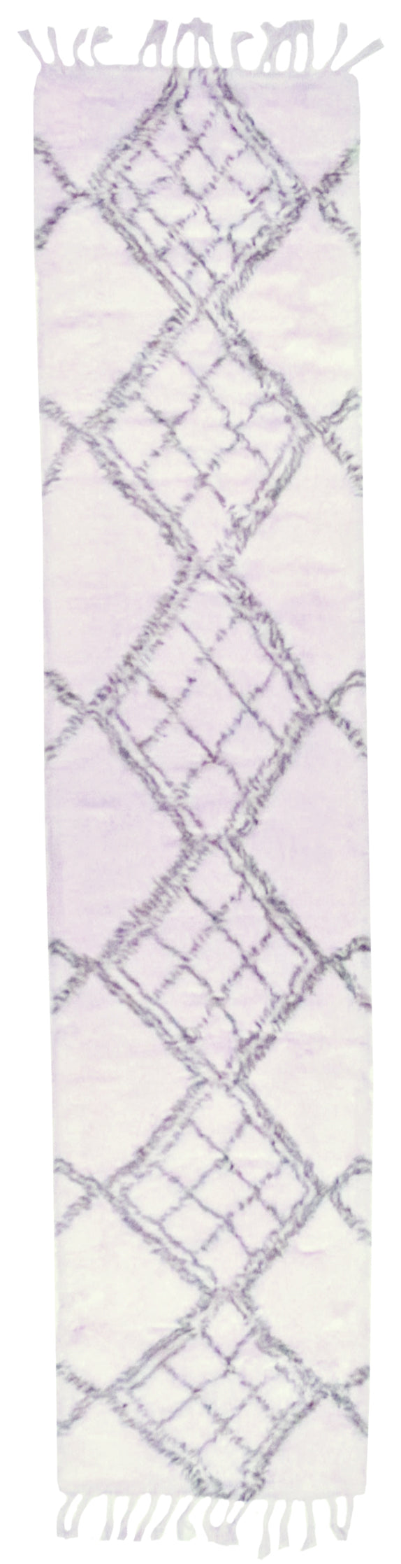 W 2.7 L 8 Moroccan Runner 100% Wool Handmade India All Over Design - 65980