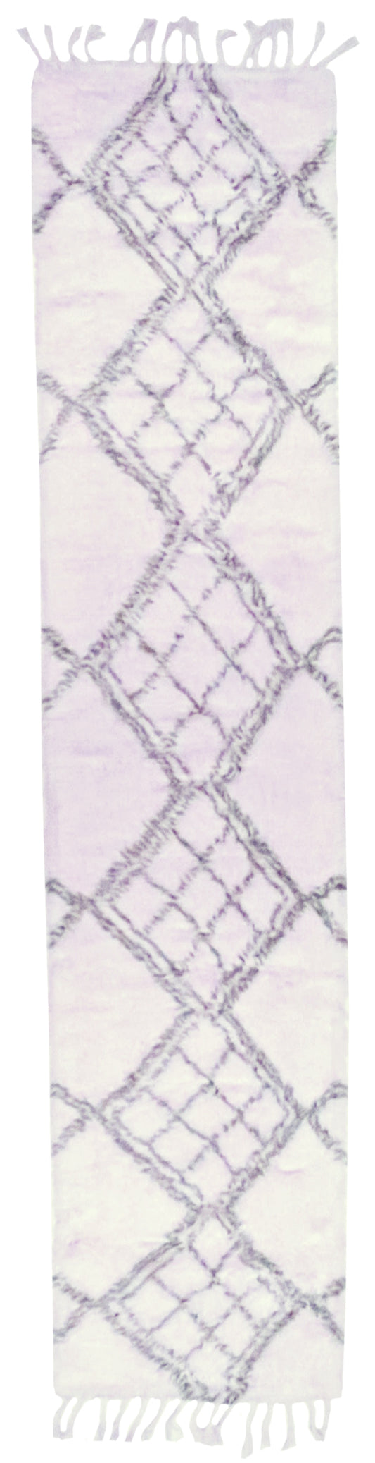 W 2.7 L 8 Moroccan Runner 100% Wool Handmade India All Over Design - 65980