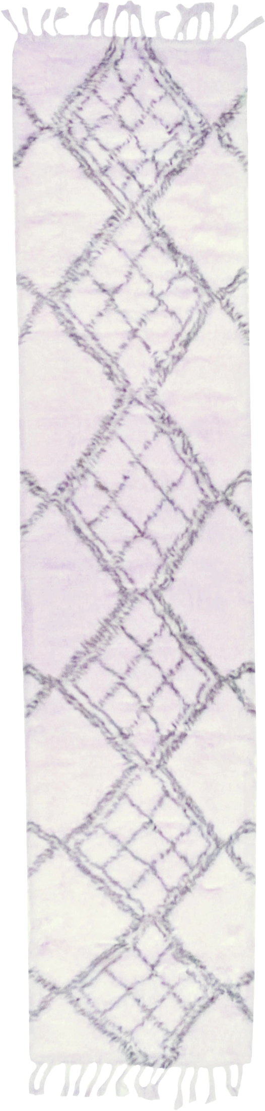 W 2.7 L 8 Moroccan Runner 100% Wool Hand-Woven All-Over Design - 65980