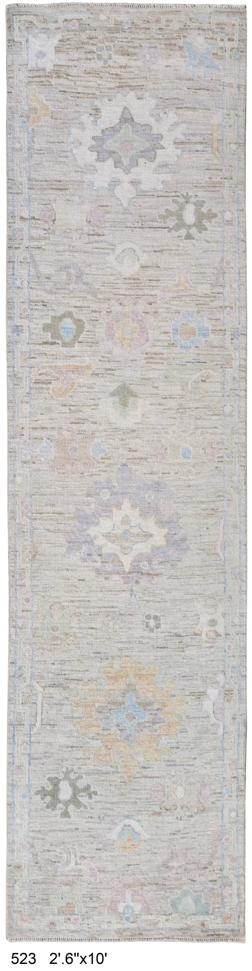2.6 x 12.7 - Moroccan Fine/Wool All Over Rectangle - Finest Hand-Knotted Quality Wool — 65998