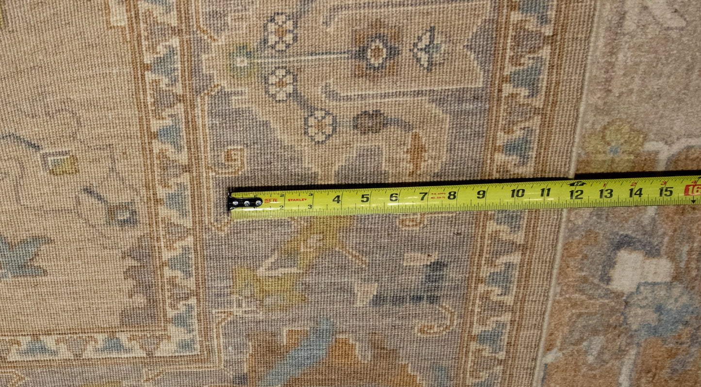 W 8 L 9.9 Oushak 100% Wool Hand-Woven All-Over Design - 66019