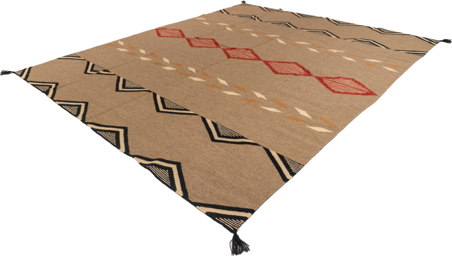 W 8.2 L 9.9 Kilim 100% Wool Hand-Woven All-Over Design - 66026