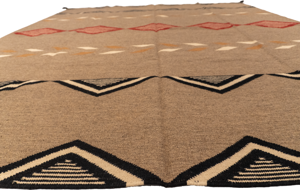 W 8.2 L 9.9 Kilim 100% Wool Hand-Woven All-Over Design - 66026
