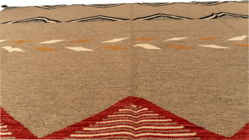 W 8.2 L 9.9 Kilim 100% Wool Hand-Woven All-Over Design - 66026