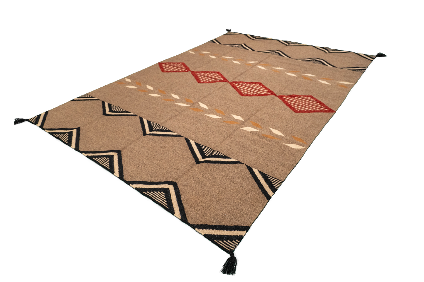 W 6 - L 9 - Kilim Fine/Wool All Over Rectangle - Finest Hand-Made Quality Wool - 66030