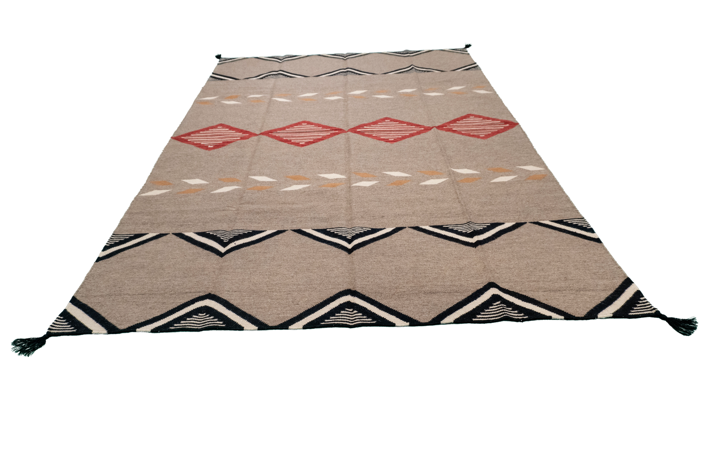 W 6 - L 9 - Kilim Fine/Wool All Over Rectangle - Finest Hand-Made Quality Wool - 66030