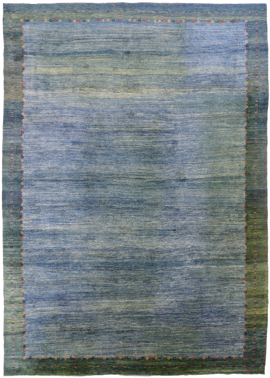 W 12.11 - L 18.7 Gabbeh Modern 100% wool thick pile handmade rug - 66070