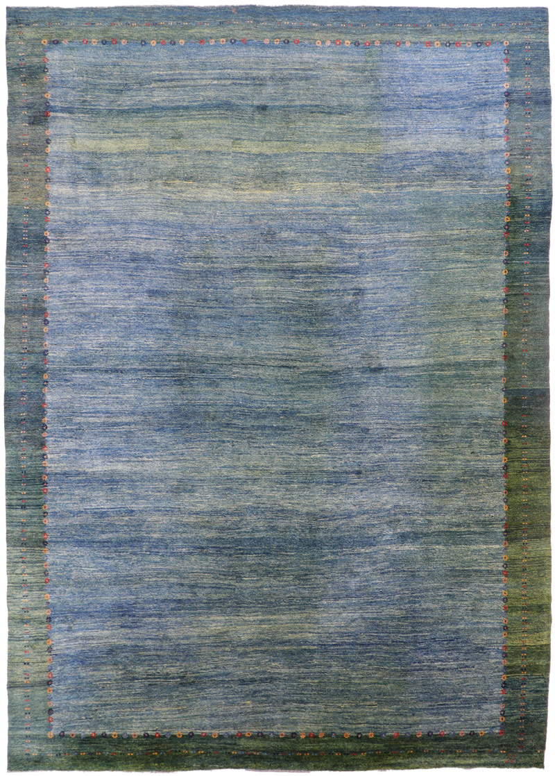 W 12.11 - L 18.7 Gabbeh Modern 100% wool thick pile handmade rug - 66070