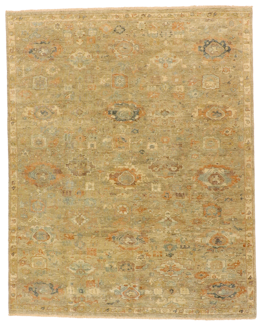 W 7.10 L 9.9 Mahal 100% Wool Hand-Knotted Rug - 66117