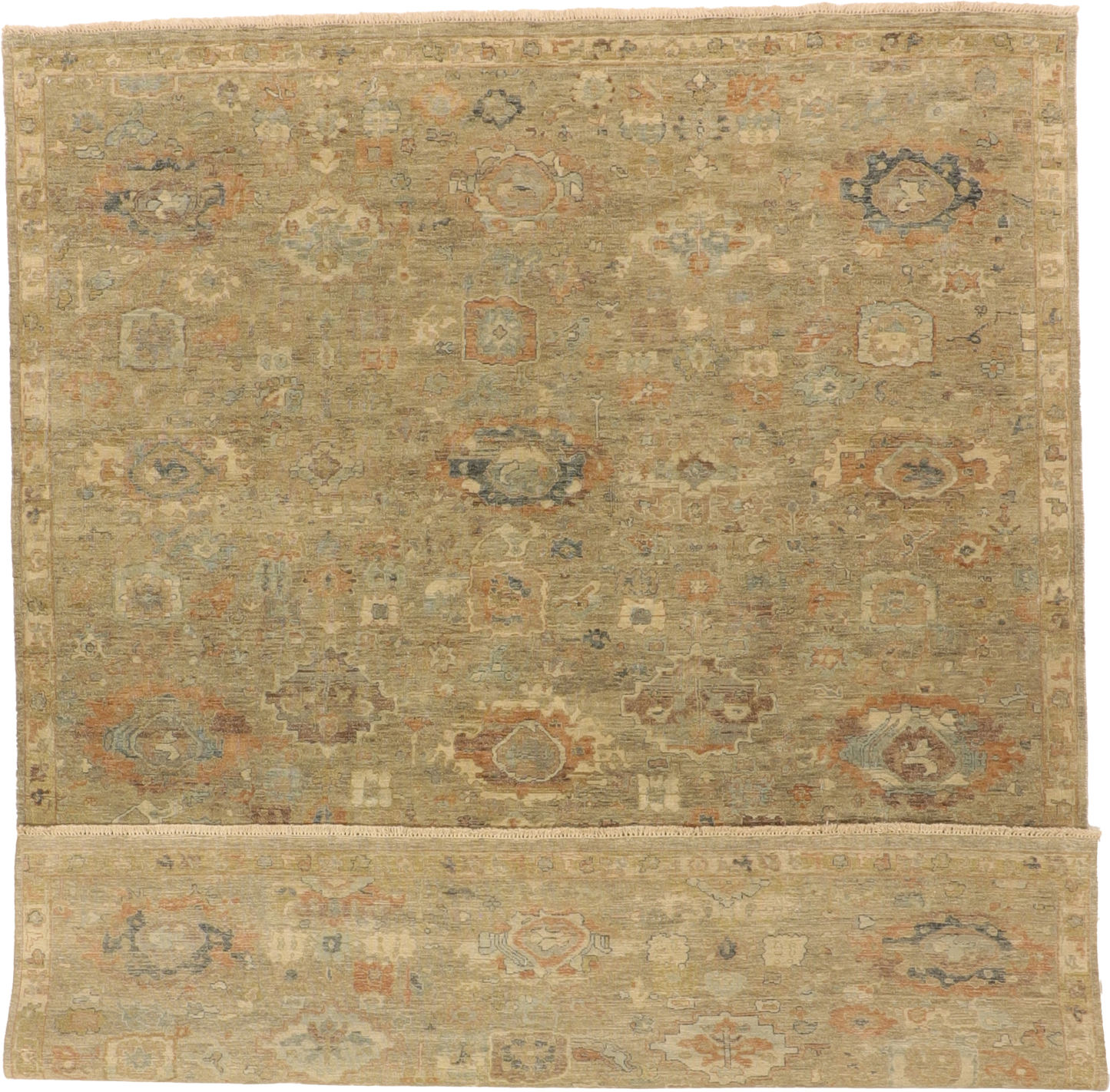 W 7.10 L 9.9 Mahal 100% Wool Hand-Knotted Rug - 66117