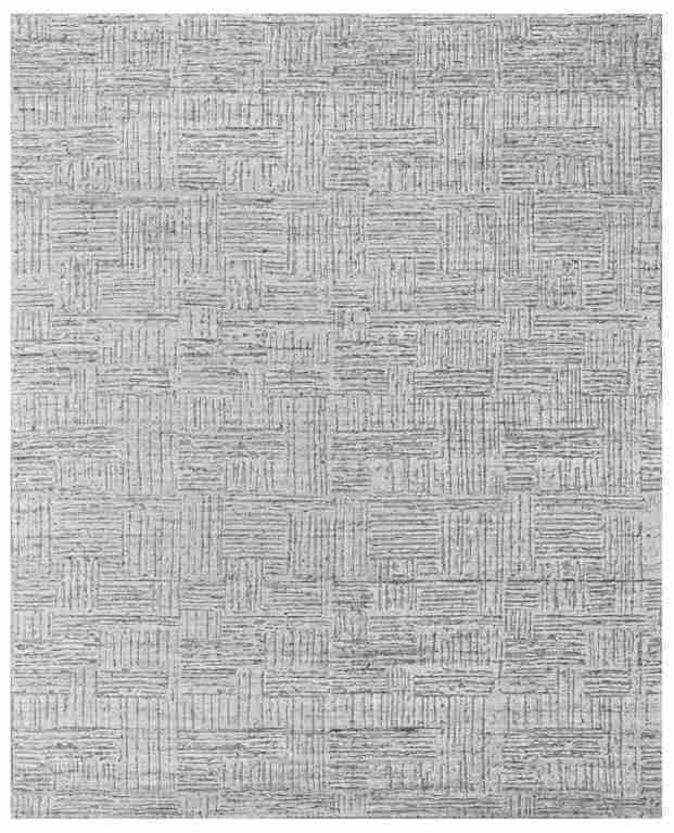 8 x 10.1 - Modern Fine All Over Rectangle - Hand Woven Rug — 66121