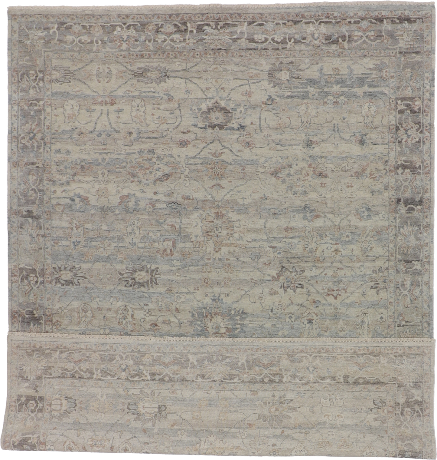 W 9 L 11.10 Ziegler Vintage 100% Wool Hand-Woven All-Over Design - 66123
