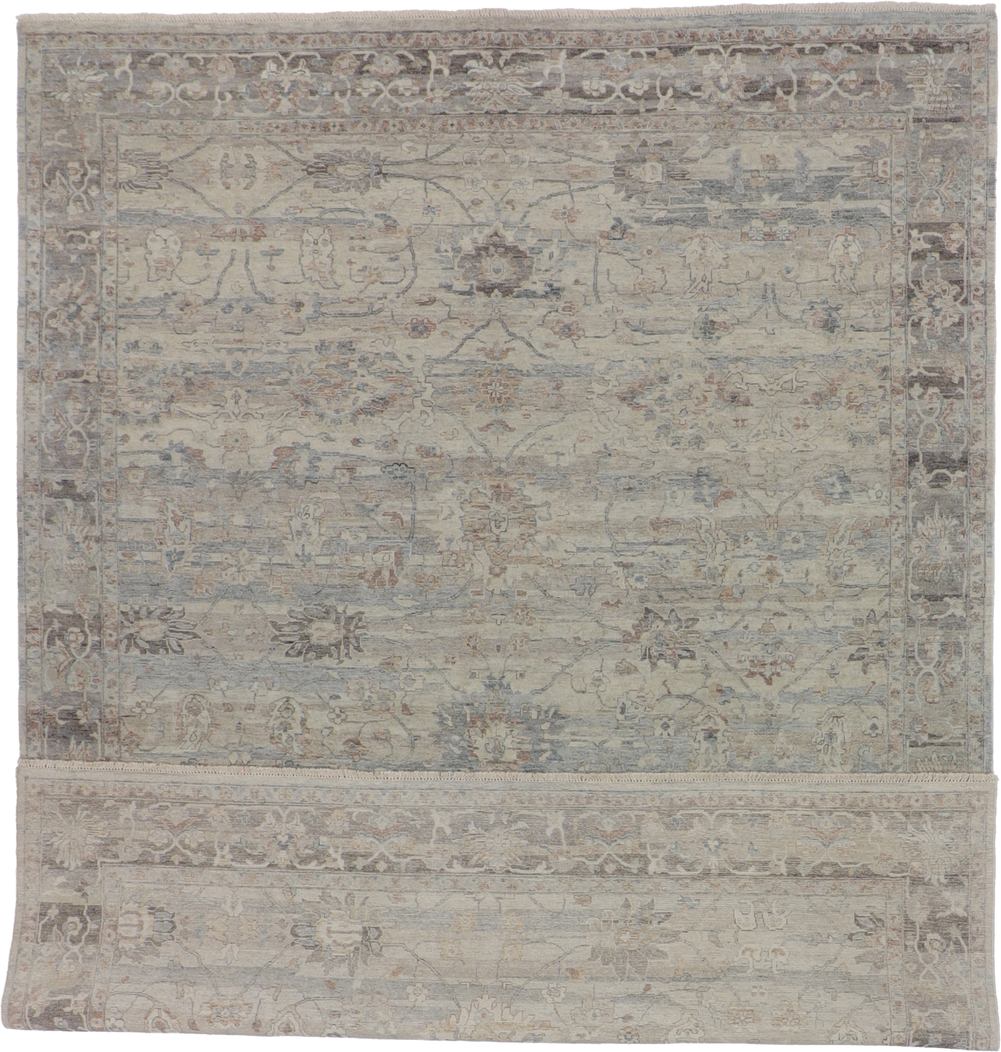 W 9 L 11.10 Ziegler Vintage 100% Wool Hand-Woven All-Over Design - 66123