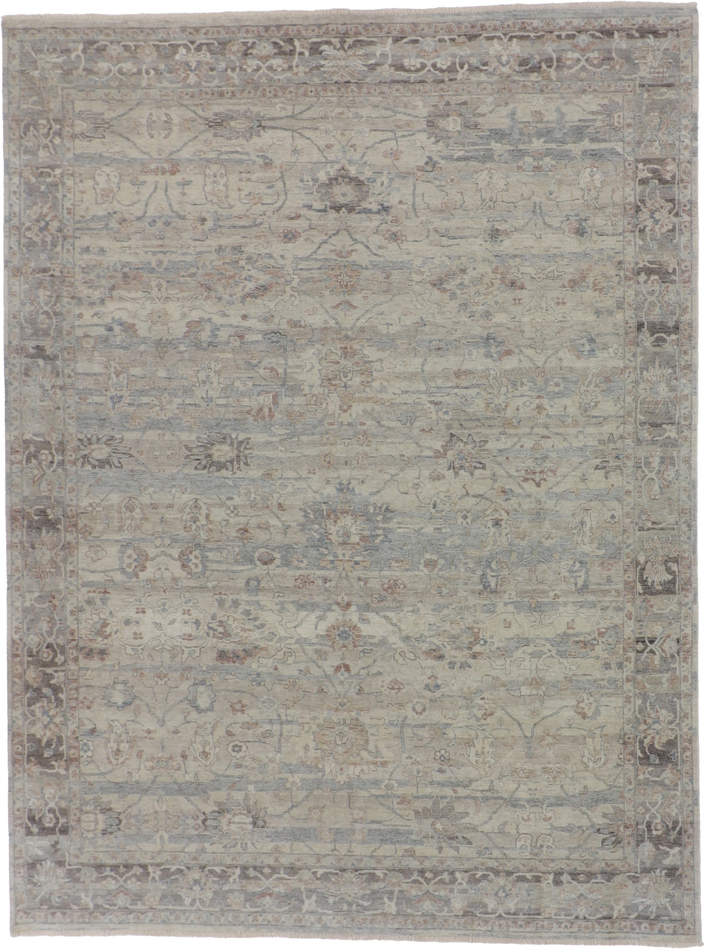 W 9 L 11.10 Ziegler Vintage 100% Wool Hand-Woven All-Over Design - 66123