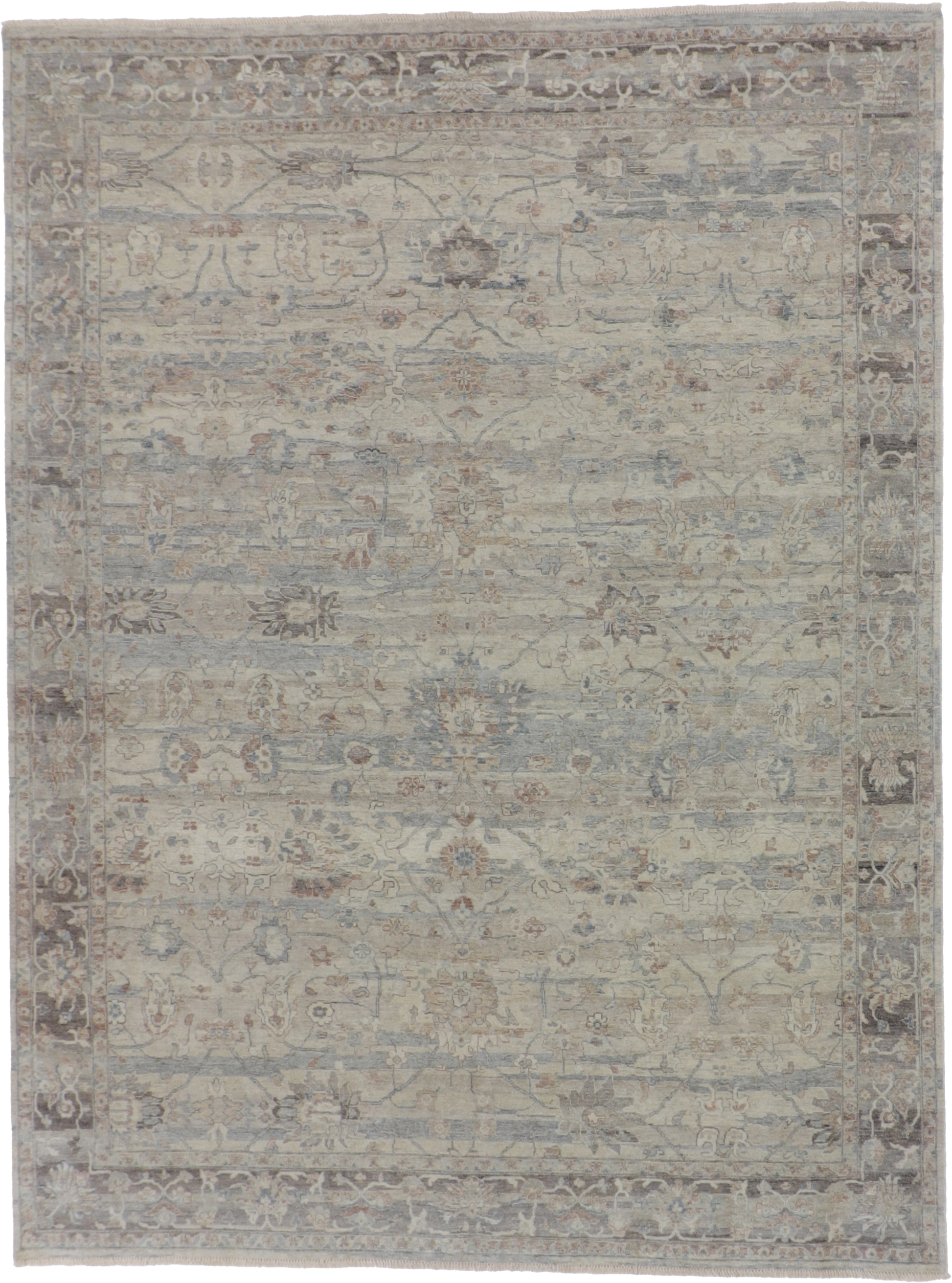 W 9 L 11.10 Ziegler Vintage 100% Wool Hand-Woven All-Over Design - 66123